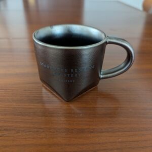Starbucks Coffee Reserve Roastery Bronze Square Bevel Foot Tall Mug 8oz 2017